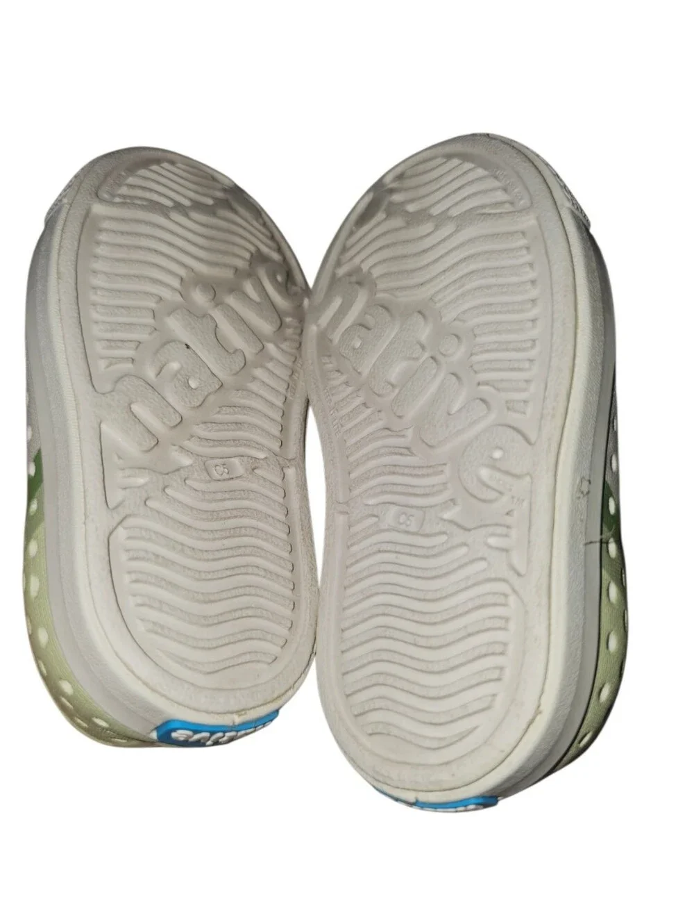 Native Kids White Slip-On  Shoes with Perforated Design
